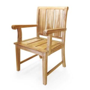 Andora distressed teak armchair with classic design