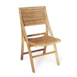 Milton Folding Chair with slatted teak seat
