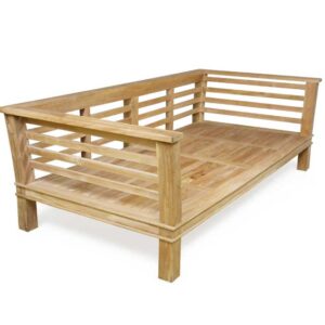 Aria Day Bed featuring teak wood and sleek design
