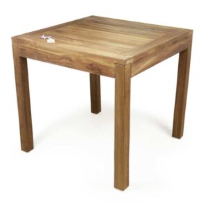 Berwick square fixed teak table