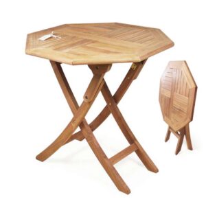 Bailey octagon folding teak table