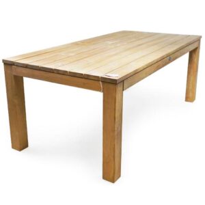 Priory fixed teak table
