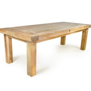Rustica fixed teak table for outdoor use