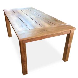Andorra polished fixed teak table